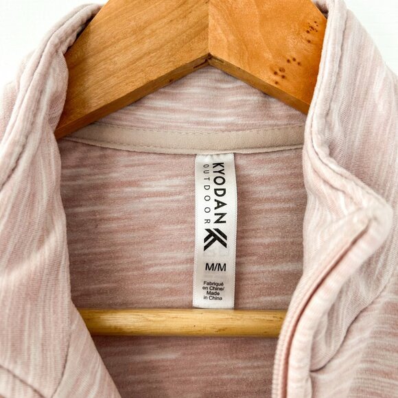 Kyodan Running Outdoor Warm Pink Heather 1/4 Zip Pullover Top Women’s Size M - Picture 3 of 5